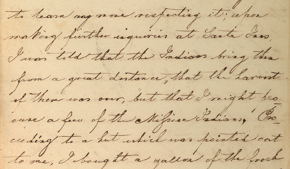 Excerpt from page 94 of Hartweg’s journal of his second expedition
